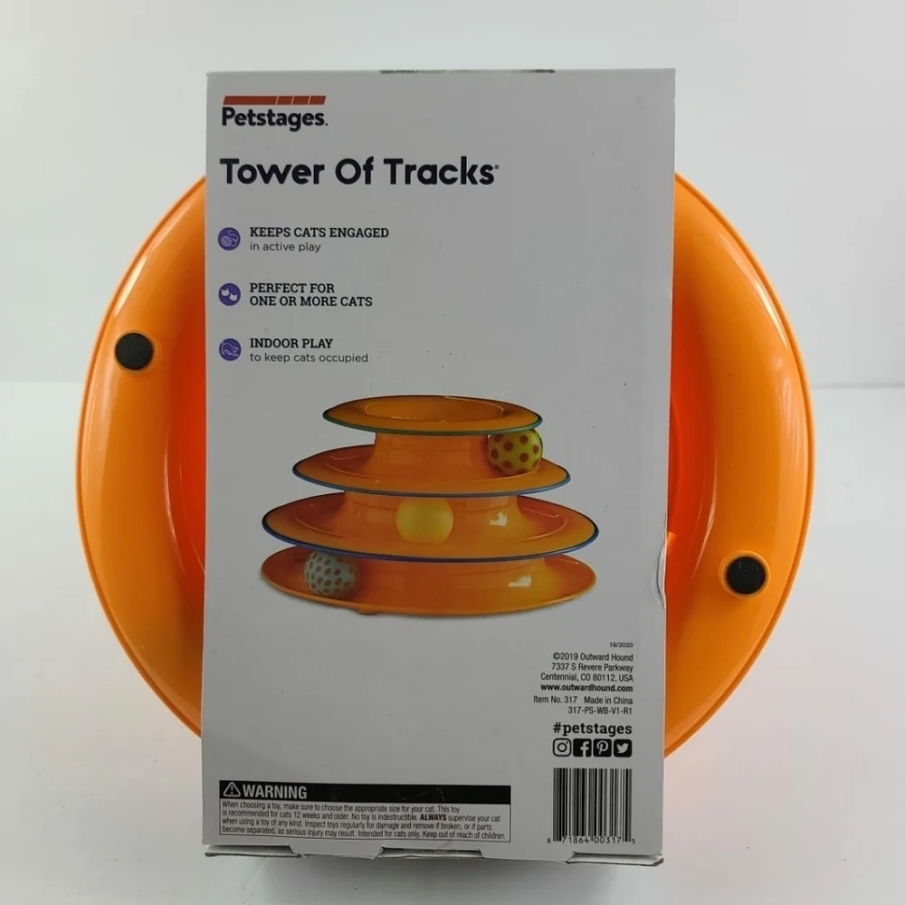 New Cat Toy tower tracks w 3 balls